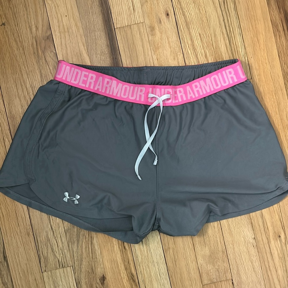 Under armour grey athletic shorts